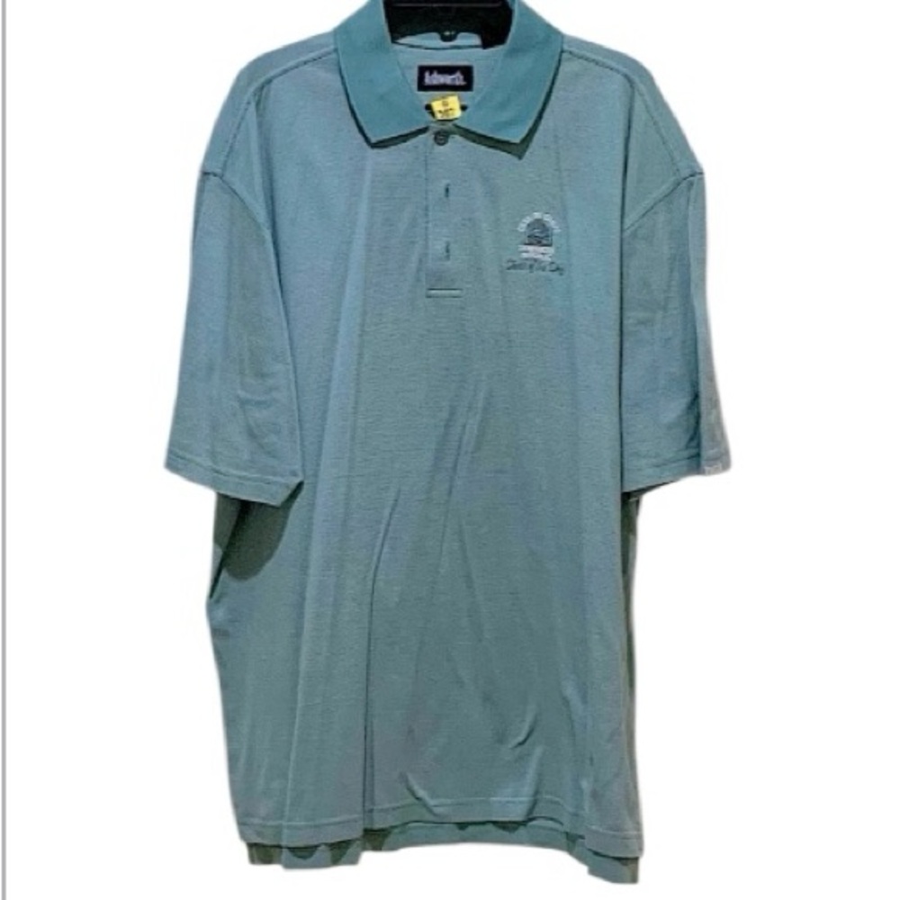 GOLF”TEETH OF THE DOG” LOGO CASA DE CAMPO POLO SHIRT SEAFOAM GREEN
XL COT VTG - Picture 1 of 13